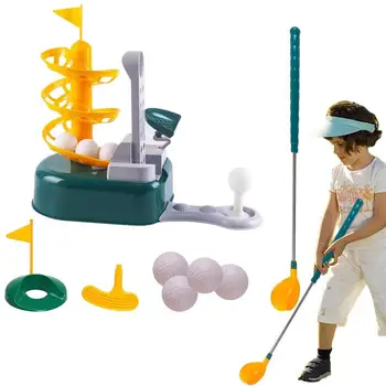 Набор для гольфа для малышей Портативный набор клюшек для гольфа для малышей Развивающие спортивные игрушки на открытом воздухе Многофункциональный гольф в помещении и на открытом воздухе