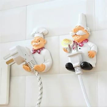 Многофункциональные мультяшные кухонные вилки Держатели Симпатичные крючки для кабеля питания Домашний декор гостиной Крючок для ванной комнаты Многоцелевые крючки