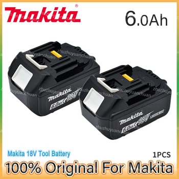 18 В 6,0 Ач 5,0 Ач Makita Со светодиодной литий-ионной заменой LXT BL1860B BL1860 BL1850оригинальная аккумуляторная батарея для электроинструмента Makita