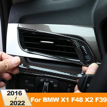 Для BMW X1 F48 X2 F39 2016-2021 2022 Автомобильная центральная консоль Наклейка на приборную панель Наклейка Крышка воздуховыпускного отверстия Аксессуары для отделки