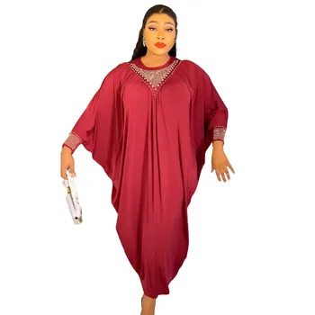Африканские платья больших размеров для женщин Осень Элегантный африканский с длинным рукавом Зеленый Синий Красный Длинное макси-платье Dashiki Африканская одежда