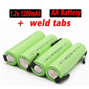 AA Аккумуляторная батарея 1,2 В 1200 мАч AA NiMH батарея с пайкой для самодельной электрической бритвы Игрушки для прорезывания зубов Безопасная батарея
