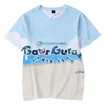 2021 Новый Gawr Gura Little Shark Японский стильный 3D-принт Новая футболка для взрослых детей Модная уличная одежда Повседневная футболка из полиэстера