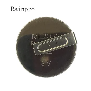  1 шт./лот ML2032 2032 с контактами 3 В перезаряжаемый монетный элемент.