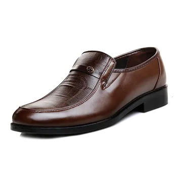 Новое мужское кожаное платье, деловая обувь, мужская рабочая рабочая офисная обувь на плоской подошве, оксфордская дышащая обувь для вечеринок, повседневная обувь
