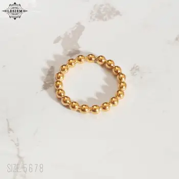 KITEAL алиэкспресс Позолоченный парфюм женские кольца для женщин 3 мм круглые бусины кольцо мужское свадебное украшение